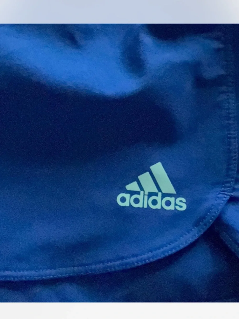 adidas Women's Royal Blue Athletic Shorts with Logo Waistband